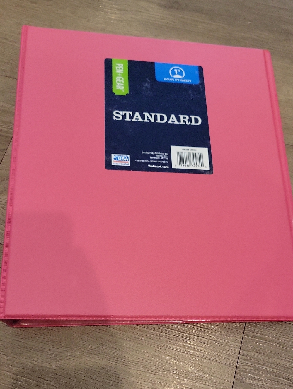 Pink Standard 3-Ring Binder by Pen+Gear